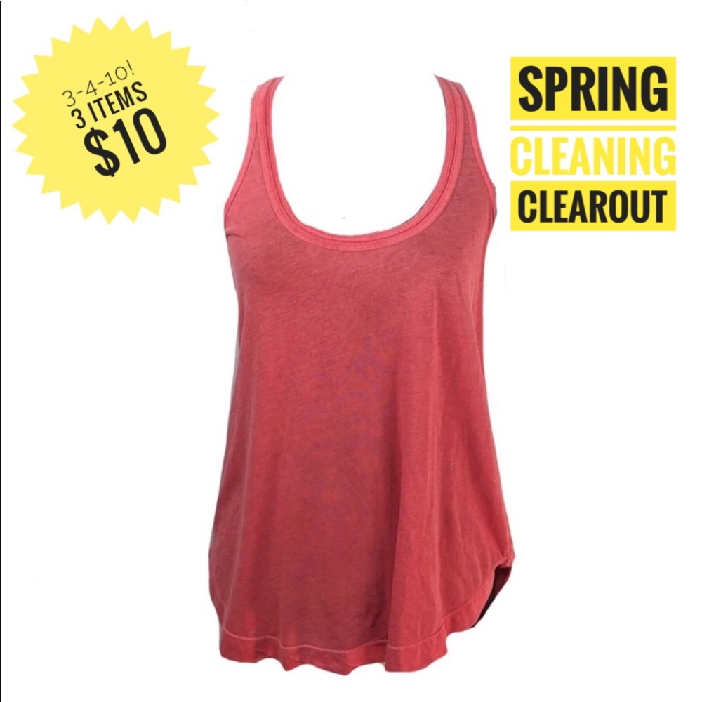 Splendid Coral or White color Racerback Tank Sz Sm